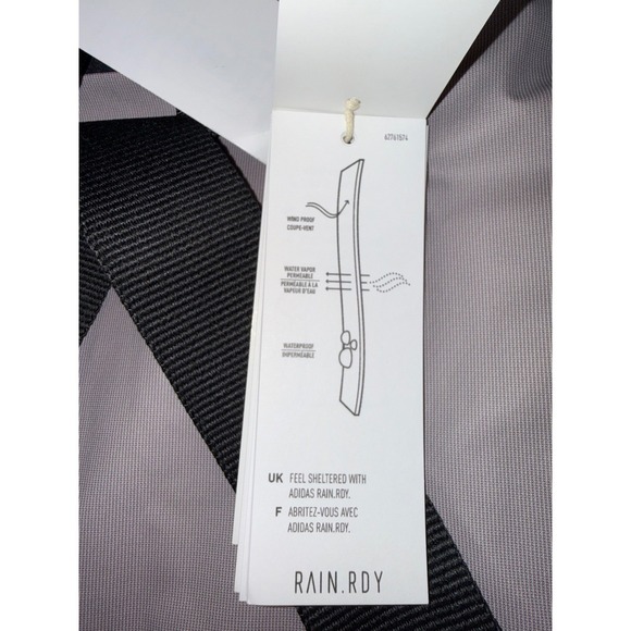 Adidas MYSHELTER RAIN.RDY Jacket Beige Tan Waterproof Hooded Coat XS Women's - Picture 8 of 16